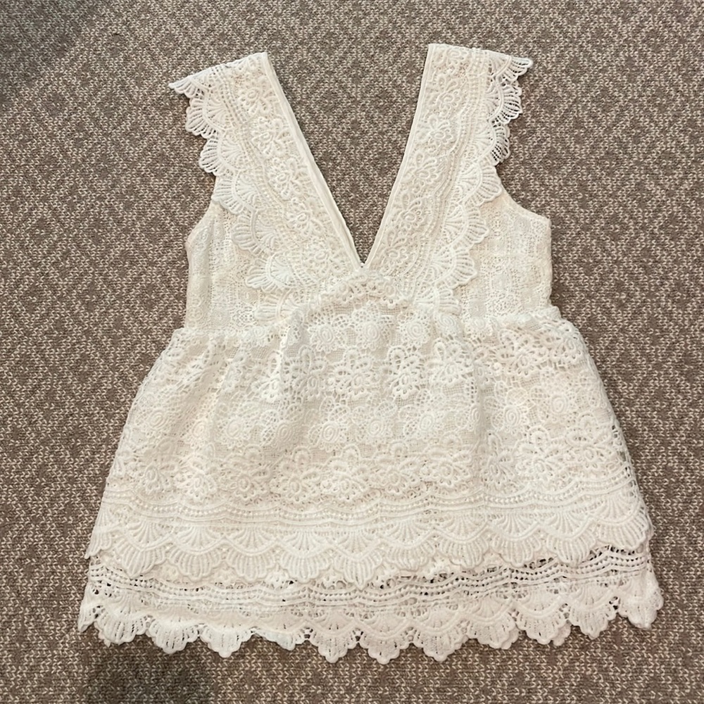 White Lace Tank Urban Outfitters